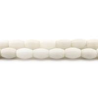 Weiße Chalcedon Perlen, Chalzedon, Eimer, poliert, DIY, weiß, 8x12mm, ca. 31PCs/Strang, verkauft von Strang