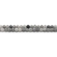 Cloud-Quarz Perle, rund, poliert, DIY & verschiedene Größen vorhanden, grau, Länge:ca. 38 cm, verkauft von Strang