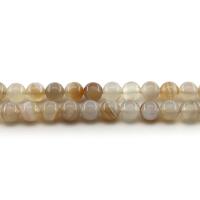 Natürliche Streifen Achat Perlen, rund, poliert, DIY & verschiedene Größen vorhanden, gemischte Farben, Länge:ca. 38 cm, verkauft von Strang