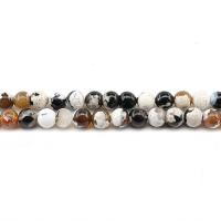 Natürliche Feuerachat Perlen, rund, poliert, DIY & verschiedene Größen vorhanden, gemischte Farben, Länge:ca. 38 cm, verkauft von Strang