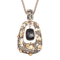 Crystal Sweater Chain Necklace, Zinc Alloy, with Crystal, fashion jewelry & for woman & with rhinestone Approx 31.5 Inch 