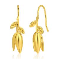 Brass Drop Earring, 18K gold plated, fashion jewelry & for woman, golden, 27mm 