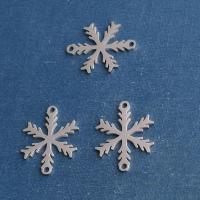 Titanium Steel Connector, Snowflake, polished, fashion jewelry & Unisex 