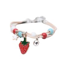 Fashion Create Wax Cord Bracelets, Porcelain, with Wax Cord & Zinc Alloy, plated & for woman & enamel Approx 7.08 Inch 
