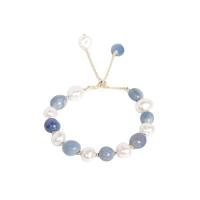 Quartz Bracelets, with Freshwater Pearl, plated & for woman Approx 7.08 Inch 