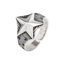 Sterling Silver Finger Ring, 925 Sterling Silver, Star, DIY, multi-colored 