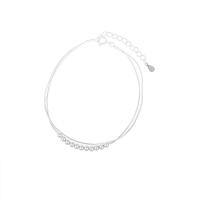 Sterling Silver Bracelets, 925 Sterling Silver, with 1.96 inch extender chain, for woman, silver color Approx 6.29 