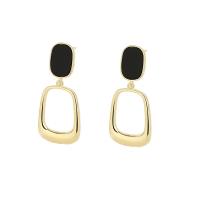 Sterling Silver Drop Earring, 925 Sterling Silver, gold color plated, for woman & enamel 