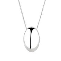 Sterling Silver Jewelry Necklace, 925 Sterling Silver, platinum color plated, for woman Approx 15.35 Inch 