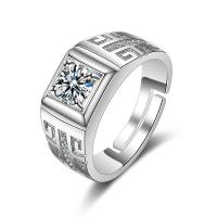 Cubic Zirconia Micro Pave Brass Finger Ring, platinum plated, fashion jewelry & micro pave cubic zirconia & for woman, 20mm 