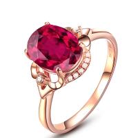 Латунное кольцо с стразами, Латунь, плакированный цветом розового золота, ювелирные изделия моды & Женский & со стразами, продается PC