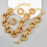 Zinc Alloy Necklace, gold color plated, fashion jewelry & for woman, golden 