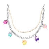 Zinc Alloy Waist Chain, with Polymer Clay, Lollipop, plated, Double Layer & fashion jewelry & for woman cm, 65 cm 