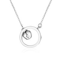 Brass Jewelry Necklace, with 3.5cm extender chain, Donut, platinum color plated, fashion jewelry & for woman, 13mm Approx 40 cm 