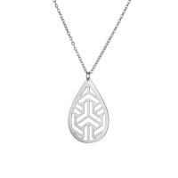 Stainless Steel Sweater Chain Necklace, 304 Stainless Steel, Teardrop, fashion jewelry & Unisex, white Approx 18.5 Inch 