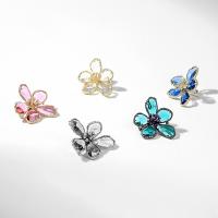 Crystal Brooch, Zinc Alloy, with Crystal, Flower, fashion jewelry & for woman & with rhinestone 