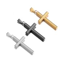 Colgantes de Cruces de acero inoxidable, acero inoxidable 304, Bricolaje, más colores para la opción, 17x31mm, Vendido por UD