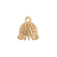 Brass Cage Pendant Bail, gold color plated, gold 