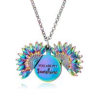 Zinc Alloy Necklace, with 2.36 inch extender chain, Flower, plated, for woman Approx 19.68 Inch 