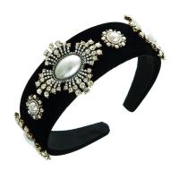Hair Bands, Cloth, with ABS Plastic Pearl & Zinc Alloy, fashion jewelry & for woman & with rhinestone 