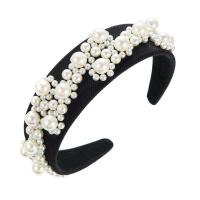 Hair Bands, Cloth, with ABS Plastic Pearl & Zinc Alloy, fashion jewelry & for woman 