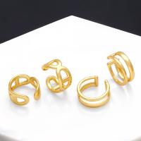 Earring Cuff and Wraps, Brass, 18K gold plated, Double Layer & fashion jewelry & for woman  