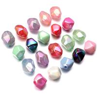 Perles acryliques plaquée, Acrylique, polygone, Placage, DIY, couleurs mélangées Environ Vendu par sac