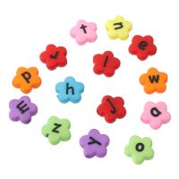 Acrylic Alphabet Beads, Flower, DIY & enamel Approx 2mm 