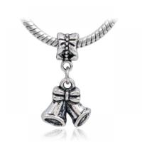 Zinc Alloy European Pendants, Christmas Bell, silver color plated, Unisex Approx 