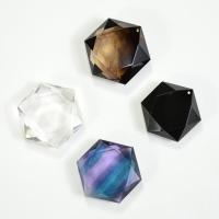 Gemstone Jewelry Pendant, Hexagon & Unisex & faceted 20-22mm 