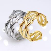 304 Stainless Steel Cuff Finger Ring, Vacuum Ion Plating, fashion jewelry & Unisex 11mm 