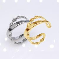 304 Stainless Steel Cuff Finger Ring, Vacuum Ion Plating, fashion jewelry & for woman 10mm 