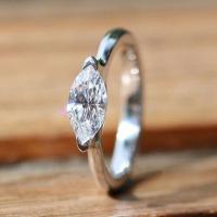 Zirkonia Messing Finger Ring, Pferdeauge, platiniert, verschiedene Größen vorhanden & Micro pave Zirkonia & für Frau, 12x5mm, Größe:6-10, verkauft von PC