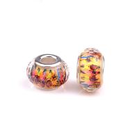 European Harz Perlen, mit Eisen, Laterne, silberfarben plattiert, DIY, gemischte Farben, 8.5x14mm, ca. 100PCs/Tasche, verkauft von Tasche