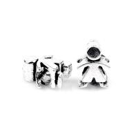 Zinc Alloy European Beads, Boy, silver color plated, DIY Approx 