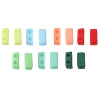 Acrylique Perles de Tila, rectangle, DIY & double trou, plus de couleurs à choisir Environ 1mm, Vendu par sac