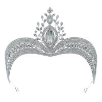 Bridal Tiaras, Zinc Alloy, silver color plated, wedding gift & for woman & with rhinestone, silver color 