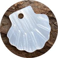 Natural Freshwater Shell Pendants, DIY, white 