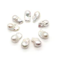 Perles nacres baroques de culture d'eau douce , perle d'eau douce cultivée, Irrégulière, DIY, blanc, 13x18- Vendu par PC