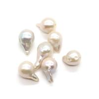 Perles nacres baroques de culture d'eau douce , perle d'eau douce cultivée, Irrégulière, DIY, blanc, 10x13- Vendu par PC