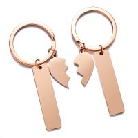 Stainless Steel Key Chain, 304 Stainless Steel, Vacuum Ion Plating, 2 pieces & fashion jewelry 20mm,40mm 