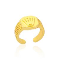 metal Anillo de dedo Cuff, chapado en color dorado, Ajustable & para mujer, dorado, 22mm, Vendido por UD