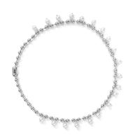 プラスチック真珠のネックレス, 鉄, とともに プラスチック製パール, シルバーメッキ, ファッションジュエリー & 男性用, 長さ:約 19.6 インチ, 売り手 パソコン
