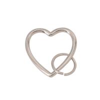 Brass Heart Pendants, silver color plated, Unisex & hollow, silver color 
