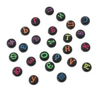 アルファベット アクリル ビーズ, 楕円, DIY & さまざまなパターンの選択 & エナメル, 無色 穴:約 1mm, 売り手 バッグ