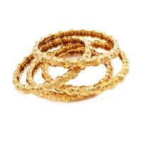 Brass Bangle, 24K gold plated, for woman, golden, 60mm 