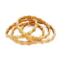 Brass Bangle, 24K gold plated, for woman, golden, 60mm 