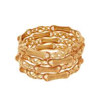 Brazalete de Latón, metal, chapado en oro de 24 K, para mujer & hueco, dorado, 60mm, Vendido por UD