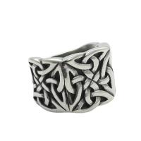 Titanium Steel Finger Ring, polished, fashion jewelry & for man, silver color, 19mm 