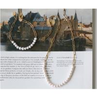 Edelstahl Schmuck Halskette, 304 Edelstahl, mit Kunststoff Perlen, 18 K vergoldet, Modeschmuck & für Frau, keine, verkauft von PC